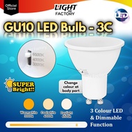 GU10 LED Bulb 9W 3 Colour LED Light Bulb Dimmable 220V Super Bright Spotlight / Eyeball Easy Install