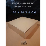 Cardboard Size. 30X30X8 cm.... pizza-style cardboard box for accessories-etc.