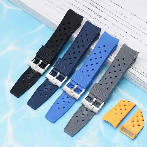 Curved End Liquid Silicone Strap for Swatch X Blancpain Five Ocean Men Women Waterproof Sport for Fi