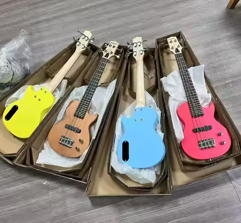 Beautiful Mini 4 Strings Electric Bass Guitar, Colourful 30 Inch Bassguitar, Children Bass Mini Guit