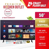 【OWN TRUCK DELIVERY】Sharp 50 Inch 4K UHD Android TV 4TC50DK1X | Klang Valley Only | Dolby Audio | Netflix &amp; Youtube | X4 Revelation Processor | Game Low Latency Sharp Android TV 50 Inch similar KD-50X75K