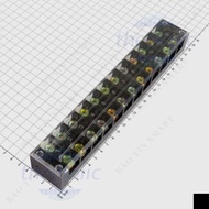 TB6012 Electrical Connector, Terminal Electrical Cabinet Block 12 Pole 60A 600V Wire Size 2.5-6mm2 L