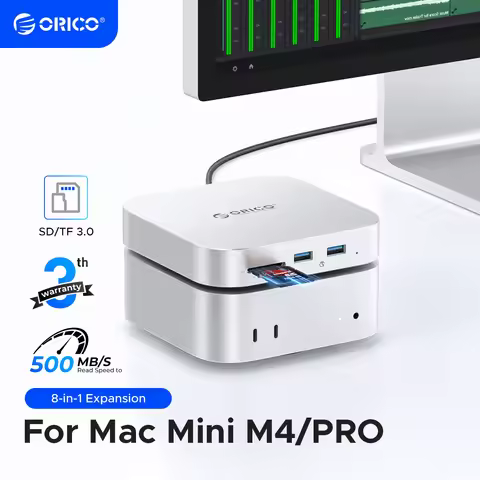 ORICO USB C HUB Docking Station for Mac Mini M4/M4 pro Multi-Port USB 3.0 HUB with SD/TF Card Reader