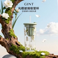 GINT GINT Glass Straw Cup Girls High-value Water Cup 2026 New Style Large-capacity Cold Drink Double