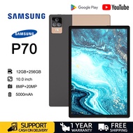 Samsung Tab P70 Ultra Android 13 นิ้ว 12GB + 512GB เกมแท็บเล็ตรุ่นสำหรับเด็ก 2023 ลดราคาแท็บเล็ตซัมซุงในชั้นเรียนออนไลน์สมาร์ทคู่ซิมการ์ดขายหน้าจอ 5G แท็บเล็ตธุรกิจ COD