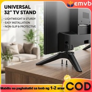 Black 32 Inch TV Base Legs Universal Pedestal Stand 1Pair Replace Broken Feet for Flat TVs