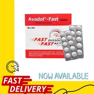 [DEMAM/SAKIT KEPALA/MIGRAINE] Avadol-Fast Paracetamol 500mg 10s
