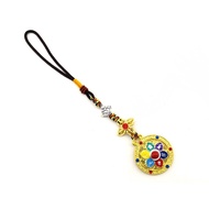 Double Dorje Rotating Om Mani Padme Hum Lotus Hanging - Feng Shui Mall