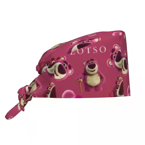 Work Scrub Cap Lotso Nurse Hat Unisex Women Y2K Cute Medical Cap Comfortable Bandage Tie Back Workin