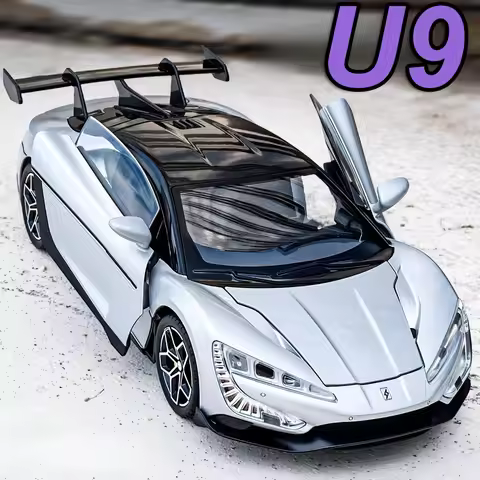 1:24 BYD Yangwang U9 Xtreme Lambor SVJ63 Alloy Sports Car Diecast Model Toys Doors Opened Sound Ligh