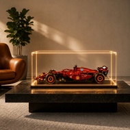 LEGO 42207 Ferrari SF-24 F1 Race Car Acrylic Display Case with LED Lights | Dustproof Transparent Di