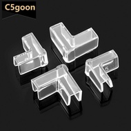C5GOON 4Pcs Fish Tank Corner Protector Transparent Soft Silicion Triangle Edge Guard for Aquarium Gl