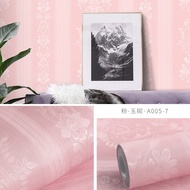 Plain Pink Floral Striped Wallpaper 8m to 9m x 45cm