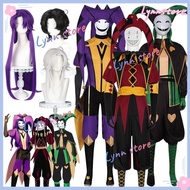 THE FREAK CIRCUS Joker Costume PIERROT HARLEQUIN JESTER Cosplay Costume Wig Set Jester Carnival Outf