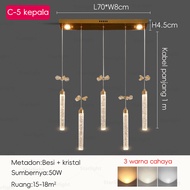 Lampu Gantung Restoran Langit-langit Tinggi Lampu Tangga Kristal Lampu Dekorasi Interior Lampu Rumah