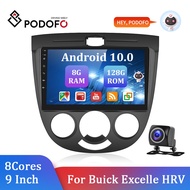 Podofo 2 din Android 10 car radio player 9";Car navigation stereo multimedia for Buick Excelle HRV 2004-2008 Carplay And