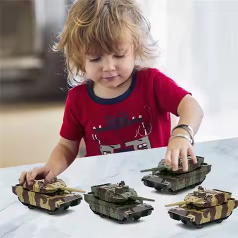 4D Tank Models Toys Military Truck Simulation Toys Mini Vehicle Set Birthday Gifts