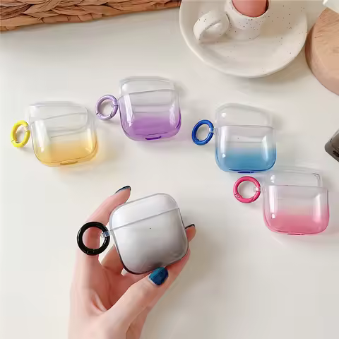 For AirDots 3 4 Pro Color Gradient Earphone Case For Xiaomi Redmi Buds 3 4 Soft Silicone Transparent