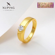 916 Gold Cincin Tunang Batu Zirkon Emas 916 Sansei III Trio Eternal Engagement Zircon Stone Ring