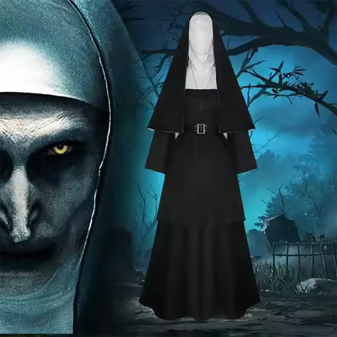 Halloween The Nun Cosplay Mask Costume Horror Films Cosplay Halloween Costume The Conjuring Hallowee