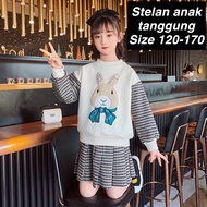 (Bossjkt) Bs-379 Children's Suit RABBIT Skirt Pants Thick Material SIZE 120-170