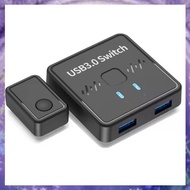(Y W Z H)USB 3.0 Printer Sharer Switch USB 3.0 Bidirectional Switcher 2 in 1 Out 2 Computers Share 1