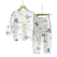 [New born to 160cm] KEKEBEBE Thin Kids Baby Children Long Sleeve Sleepwear Nightwear Pyjamas Baju Ti