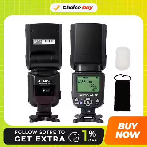 Ambitful AF970 Flash Light Speedlight Speedlite Universal for Fujifilm Olympus Nikon Canon 650D 550D