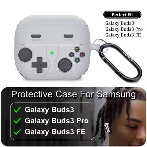 For Samsung Galaxy Buds3 /Buds3 Pro /Galaxy Buds3 FE Case Cover, With Hooks Anti-drop Galaxy Buds 3