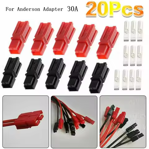 5 Pairs 30 Amp Power Pole Red Black Connectors For Anderson Style Plugs Marine Power Connector Coppe