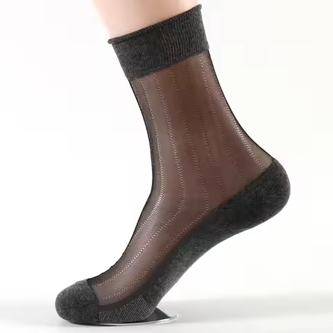 Fashion 5 Pairs/Lot Man Summer Ultra-thin Silk Bottom Pure Cotton Cool Socks Male Business Loafers S