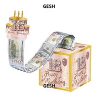 GESH Birthday Pull-Out Money Gift Box, 16th/18th  Party Money Roll Gift Box, with Card Money Bouquet