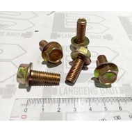 M8 x 20 Flange Bolt Yellow 12 Key Tread Bolt/ 2cm Length M8x20