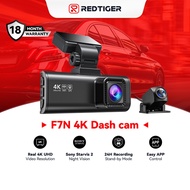REDTIGER F7N 4K Front & Rear Dash Cam, WiFi, GPS, 24H Parking Mode, Car DVR (Without Memory Card)