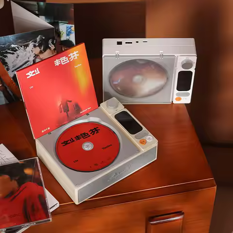 Portable Walkman Screen CD Player Vintage CD Disc All in CD-RW CD Player Bluetooth Speaker Album