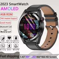 2024 NEW 4GB  Smart Watch Men Women IP67 Waterproof Wrist Watches 1.43" AMOLED Smartwatch Men Fitness Bracelet Local Music Wristwatch Clock