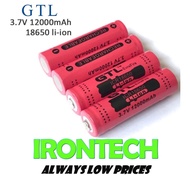 GTL EvreFire 18650 lithium battery 5300mAH 9800mAh 12000mAh 3.7V Li-ion Battery RED BLUE GREEN BLACK