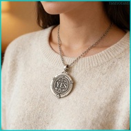 Nan Trendy Decision Maker Necklace With Rotating Coin Pendant Adjustable Neckchain