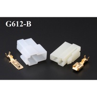 G612-6.3mm white 2p 2-hole car connector jack