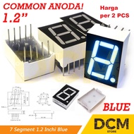 (2 PCS) Display 7 Segment 1.2" Inch Common Anoda Blue / Biru 1.2 Inchi