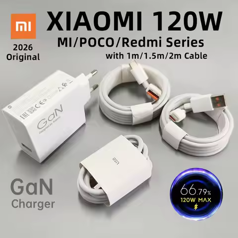 Original 120W XIAOMI 17 14 Pro 15 Redmi Charger Poco Fast Charging Adapter Turbo Charger Poco F8 F7 