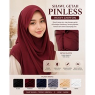 SHAWL GETAH PINLESS HEAVY CHIFFON / SHAWL ELASTIC BAND