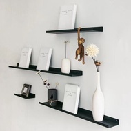 Flat Partition Wall Shelf Bookshelf Wall-Mounted Wall-Mounted Wall-Mounted Living Room Dining Room Iron Punching