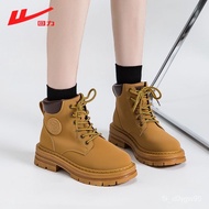 Warrior Worker Boots New Women's Shoes Pink Dr. Martens Boots2023Popular Spring and Autumn British Style Wild Boots High