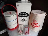 日本 東洋水產 1993年 TOYO SUISAN 應募 當選品 HOT NOODLE 便當盒 餐具 泡麵企業物J115
