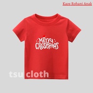 New Baju Natal Anak / Kaos Anak Merry Christmas / Kaos Rohani Natal