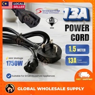 SIRIM PROMARK Power Cord 13A Fuse 1.5 Meter UK 3 Pin Plug C13 Wayar Periuk Nasi Kettle Rice Cooker M
