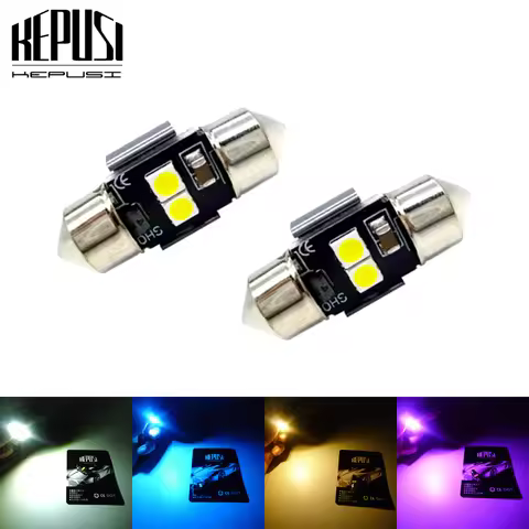 2pcs 28mm 29mm 2SMD 3030 Wedge LED Bulb C10W C5W Festoon Mirror Dome Reading Door Number Lamp white 