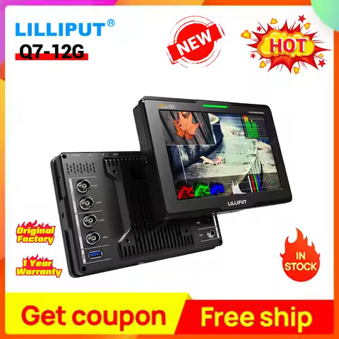 LILLIPUT Q7-12G 7inch 2000nits 4K 60Hz Camera Assist Video Monitor 12G-SDI Brightness On-Camera HDMI