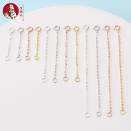 █diy゜925silver●S925 Silver Adjustable Chain Necklace Extension Extension Chain Sterling Silver Brace